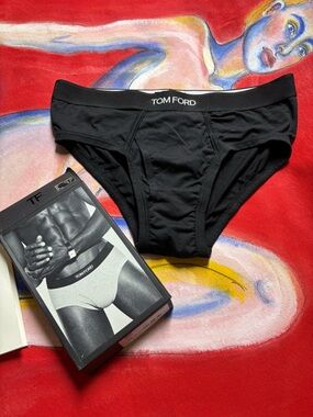 Tom Ford men’s black Briefs with Branded Waistband brand new w/ tags